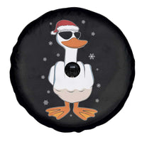Funny Christmas Offensive Rude Duck Spare Tire Cover I Dont Give A Duck Middle Finger Xmas - Wonder Print Shop