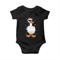 Funny Christmas Offensive Rude Duck Baby Onesie I Dont Give A Duck Middle Finger Xmas - Wonder Print Shop