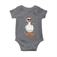 Funny Christmas Offensive Rude Duck Baby Onesie I Dont Give A Duck Middle Finger Xmas - Wonder Print Shop