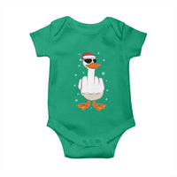 Funny Christmas Offensive Rude Duck Baby Onesie I Dont Give A Duck Middle Finger Xmas - Wonder Print Shop