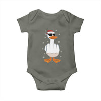 Funny Christmas Offensive Rude Duck Baby Onesie I Dont Give A Duck Middle Finger Xmas - Wonder Print Shop