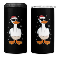 Funny Christmas Offensive Rude Duck 4 in 1 Can Cooler Tumbler I Dont Give A Duck Middle Finger Xmas - Wonder Print Shop