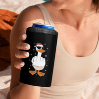 Funny Christmas Offensive Rude Duck 4 in 1 Can Cooler Tumbler I Dont Give A Duck Middle Finger Xmas - Wonder Print Shop