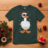 Funny Christmas Offensive Rude Duck T Shirt I Dont Give A Duck Middle Finger Xmas - Wonder Print Shop
