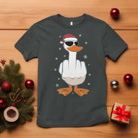 Funny Christmas Offensive Rude Duck T Shirt I Dont Give A Duck Middle Finger Xmas - Wonder Print Shop