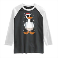 Funny Christmas Offensive Rude Duck Raglan Shirt I Dont Give A Duck Middle Finger Xmas - Wonder Print Shop