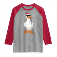 Funny Christmas Offensive Rude Duck Raglan Shirt I Dont Give A Duck Middle Finger Xmas - Wonder Print Shop