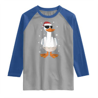 Funny Christmas Offensive Rude Duck Raglan Shirt I Dont Give A Duck Middle Finger Xmas - Wonder Print Shop