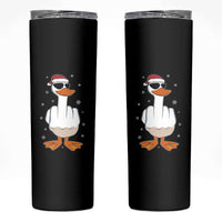 Funny Christmas Offensive Rude Duck Skinny Tumbler I Dont Give A Duck Middle Finger Xmas - Wonder Print Shop