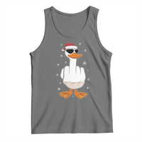 Funny Christmas Offensive Rude Duck Tank Top I Dont Give A Duck Middle Finger Xmas - Wonder Print Shop