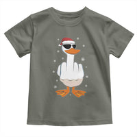 Funny Christmas Offensive Rude Duck Toddler T Shirt I Dont Give A Duck Middle Finger Xmas - Wonder Print Shop