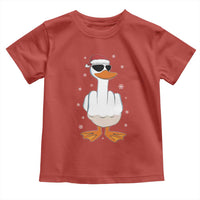 Funny Christmas Offensive Rude Duck Toddler T Shirt I Dont Give A Duck Middle Finger Xmas - Wonder Print Shop