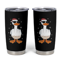 Funny Christmas Offensive Rude Duck Tumbler Cup I Dont Give A Duck Middle Finger Xmas - Wonder Print Shop