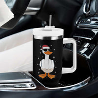 Funny Christmas Offensive Rude Duck Tumbler With Handle I Dont Give A Duck Middle Finger Xmas - Wonder Print Shop