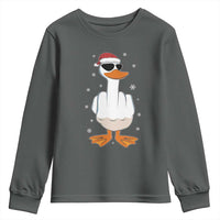 Funny Christmas Offensive Rude Duck Youth Sweatshirt I Dont Give A Duck Middle Finger Xmas - Wonder Print Shop