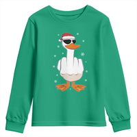 Funny Christmas Offensive Rude Duck Youth Sweatshirt I Dont Give A Duck Middle Finger Xmas - Wonder Print Shop