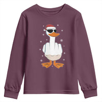 Funny Christmas Offensive Rude Duck Youth Sweatshirt I Dont Give A Duck Middle Finger Xmas - Wonder Print Shop