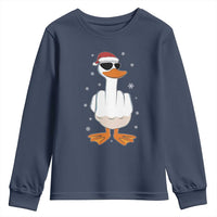 Funny Christmas Offensive Rude Duck Youth Sweatshirt I Dont Give A Duck Middle Finger Xmas - Wonder Print Shop