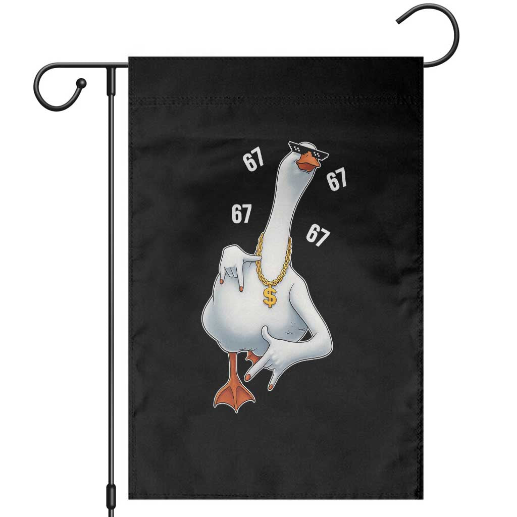 Funny 67 Cool Silly Goose Hip Hop Gangster Garden Flag - Wonder Print Shop