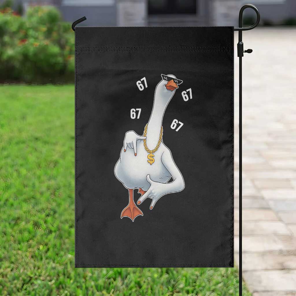 Funny 67 Cool Silly Goose Hip Hop Gangster Garden Flag - Wonder Print Shop