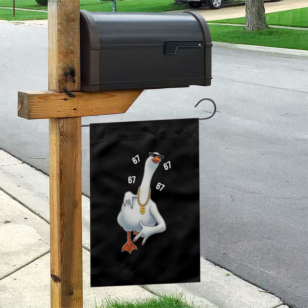 Funny 67 Cool Silly Goose Hip Hop Gangster Garden Flag - Wonder Print Shop