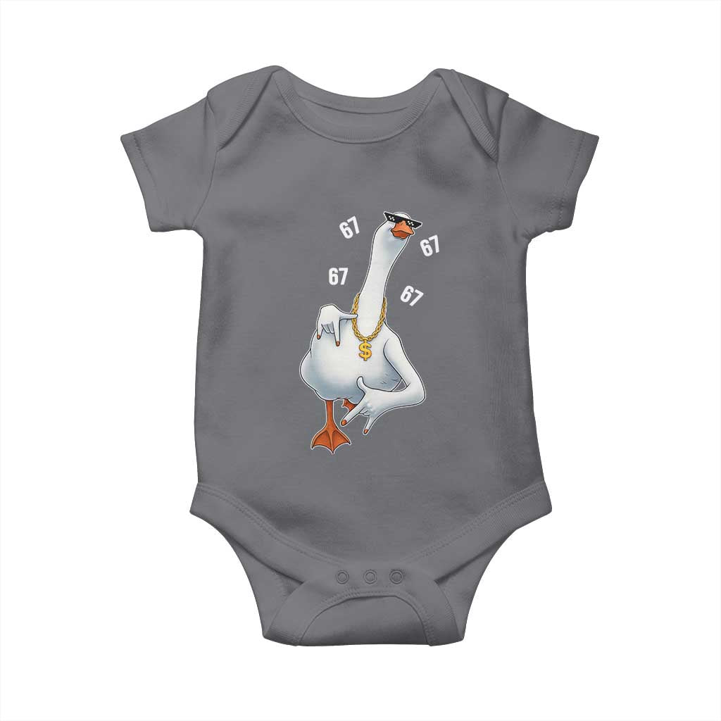 Funny 67 Cool Silly Goose Hip Hop Gangster Baby Onesie - Wonder Print Shop