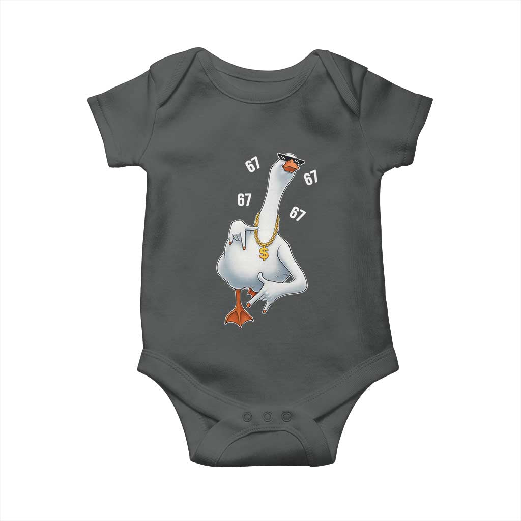 Funny 67 Cool Silly Goose Hip Hop Gangster Baby Onesie - Wonder Print Shop