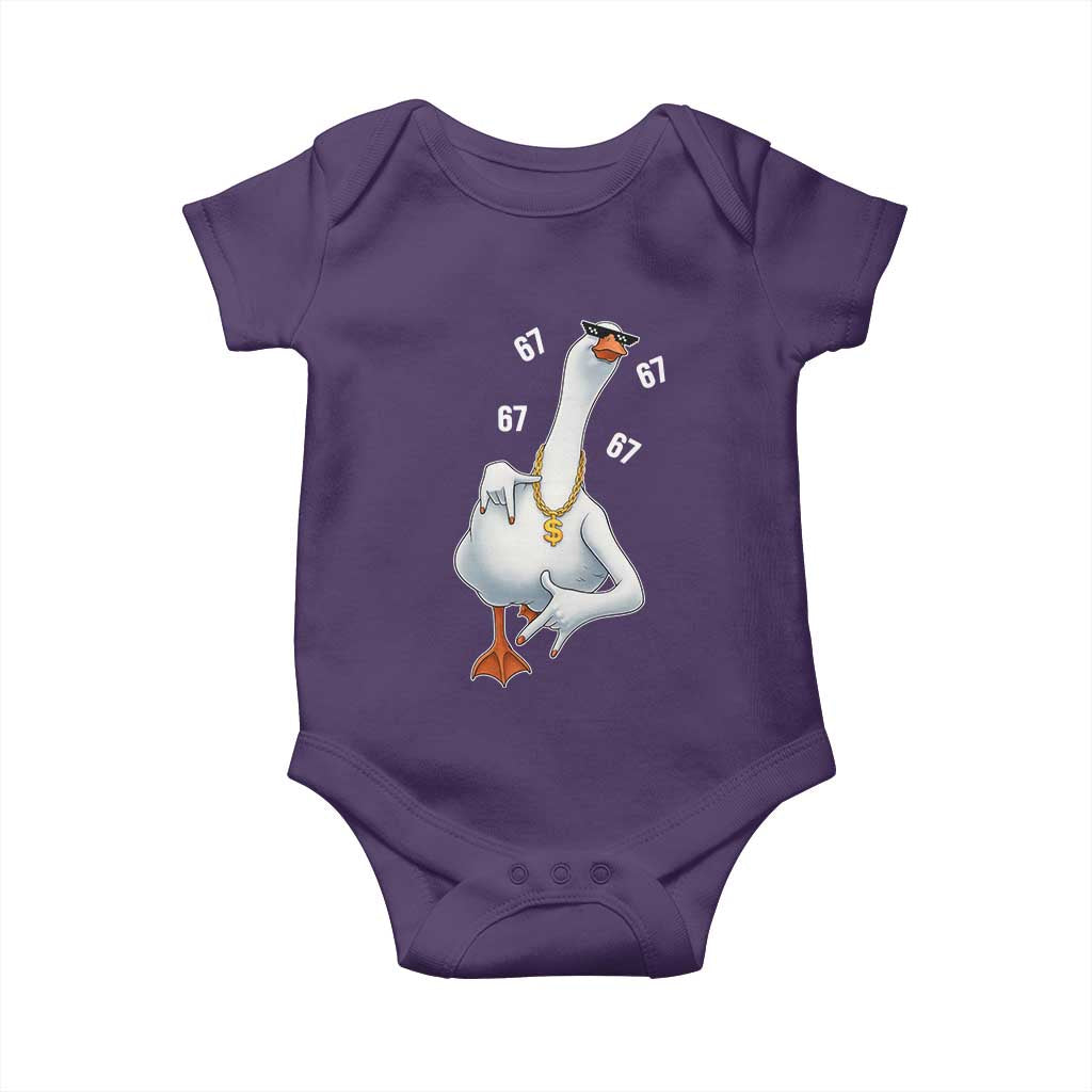 Funny 67 Cool Silly Goose Hip Hop Gangster Baby Onesie - Wonder Print Shop