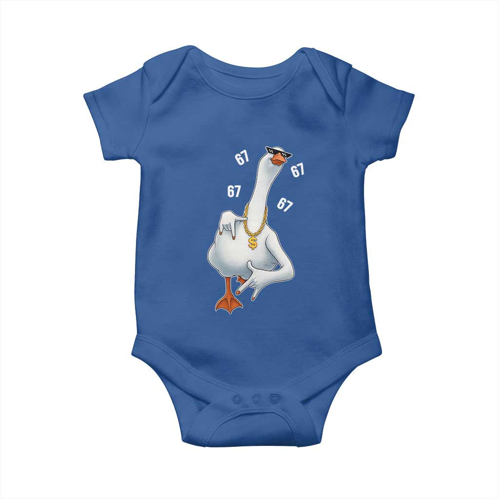 Funny 67 Cool Silly Goose Hip Hop Gangster Baby Onesie - Wonder Print Shop