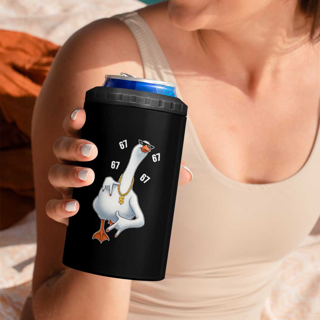 Funny 67 Cool Silly Goose Hip Hop Gangster 4 in 1 Can Cooler Tumbler - Wonder Print Shop