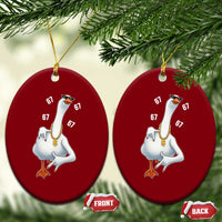 Funny 67 Cool Silly Goose Hip Hop Gangster Ceramic Ornament - Wonder Print Shop