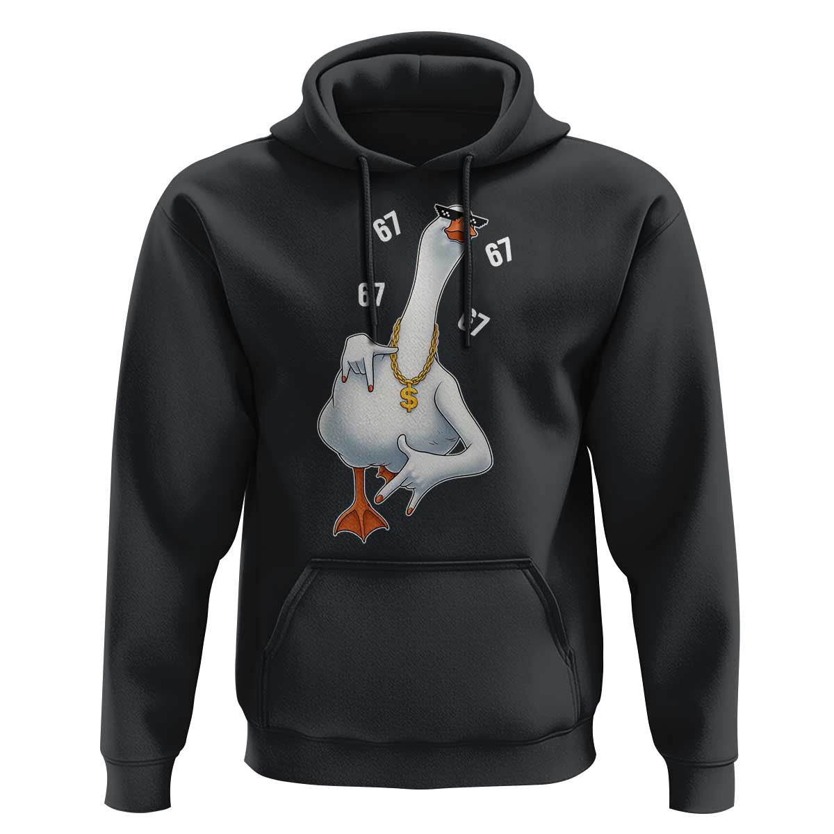 Funny 67 Cool Silly Goose Hip Hop Gangster Hoodie - Wonder Print Shop
