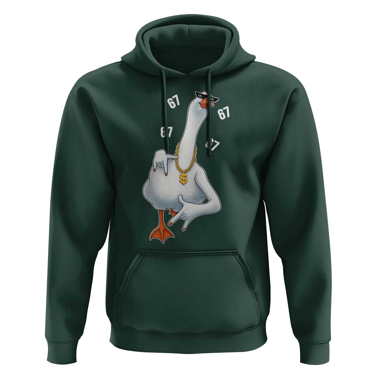 Funny 67 Cool Silly Goose Hip Hop Gangster Hoodie - Wonder Print Shop
