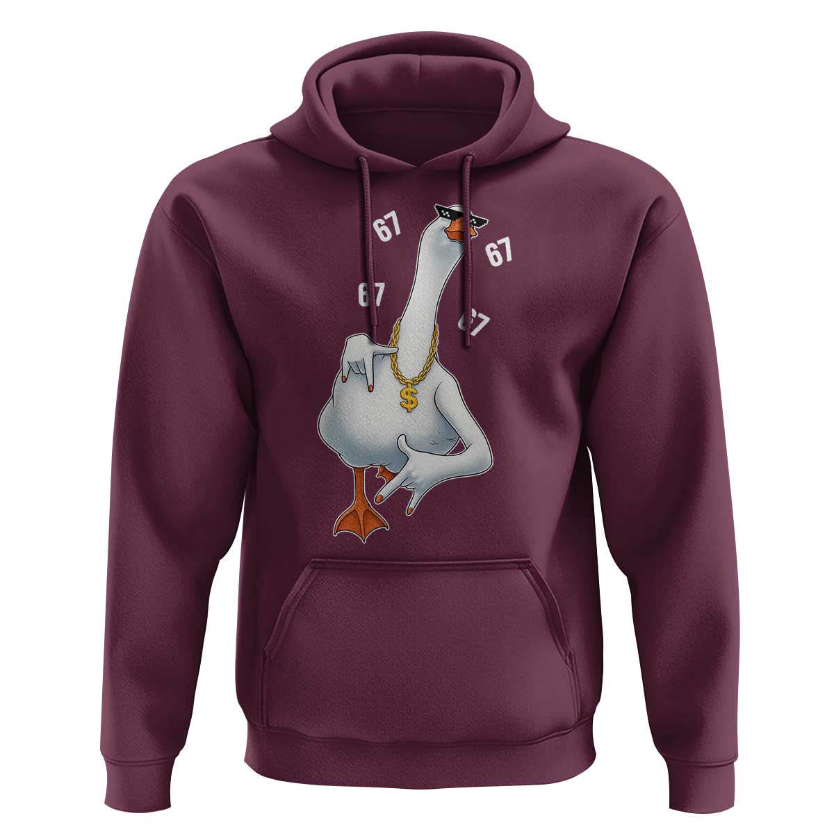 Funny 67 Cool Silly Goose Hip Hop Gangster Hoodie - Wonder Print Shop
