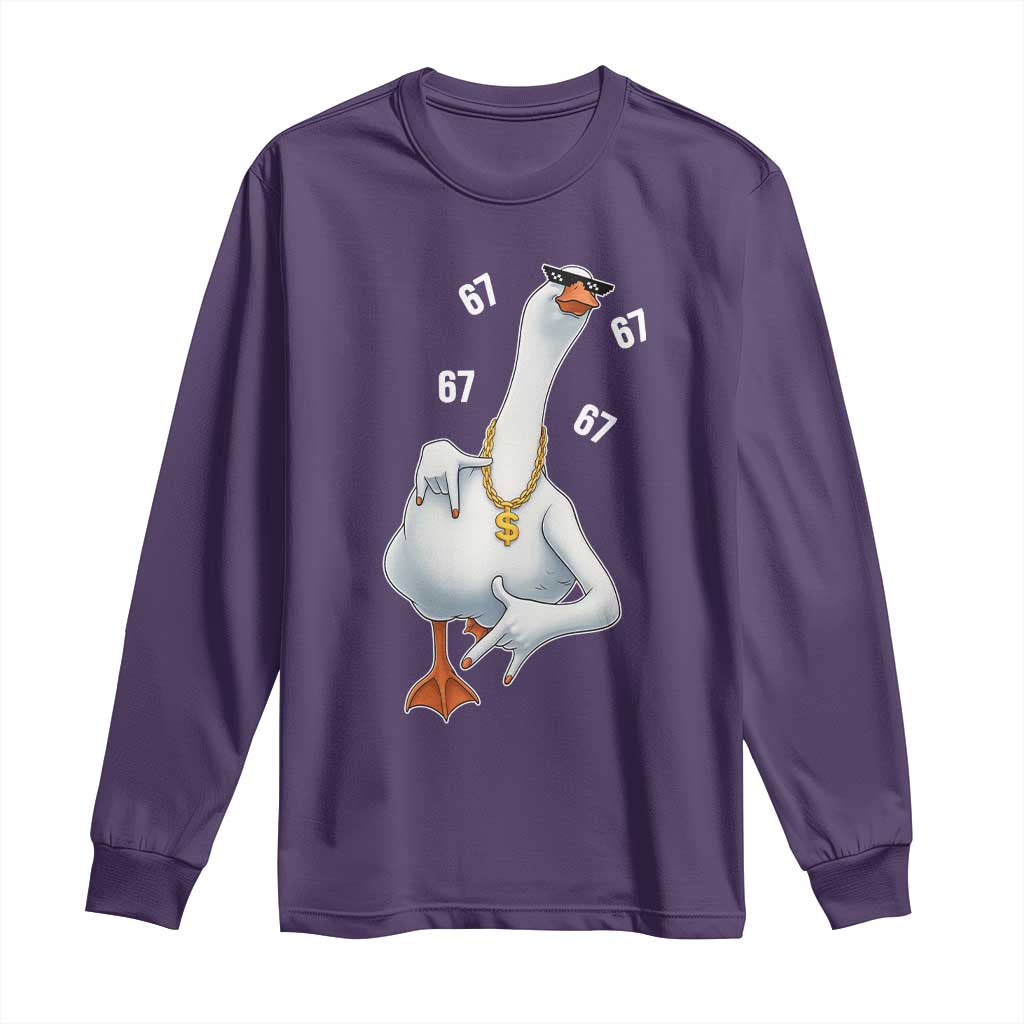 Funny 67 Cool Silly Goose Hip Hop Gangster Long Sleeve Shirt - Wonder Print Shop