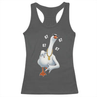 Funny 67 Cool Silly Goose Hip Hop Gangster Racerback Tank Top - Wonder Print Shop