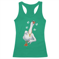Funny 67 Cool Silly Goose Hip Hop Gangster Racerback Tank Top - Wonder Print Shop