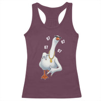 Funny 67 Cool Silly Goose Hip Hop Gangster Racerback Tank Top - Wonder Print Shop