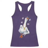 Funny 67 Cool Silly Goose Hip Hop Gangster Racerback Tank Top - Wonder Print Shop