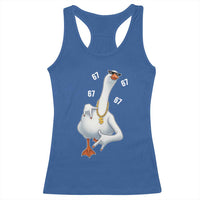 Funny 67 Cool Silly Goose Hip Hop Gangster Racerback Tank Top - Wonder Print Shop