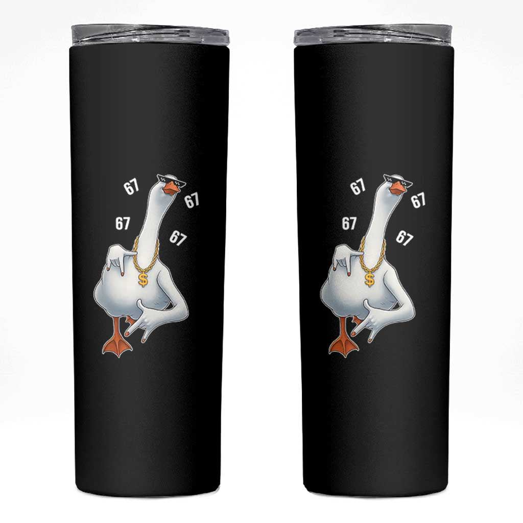 Funny 67 Cool Silly Goose Hip Hop Gangster Skinny Tumbler - Wonder Print Shop
