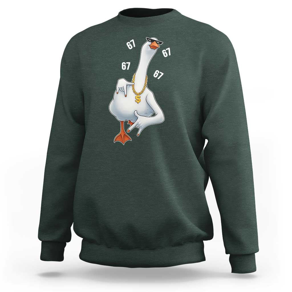 Funny 67 Cool Silly Goose Hip Hop Gangster Sweatshirt - Wonder Print Shop