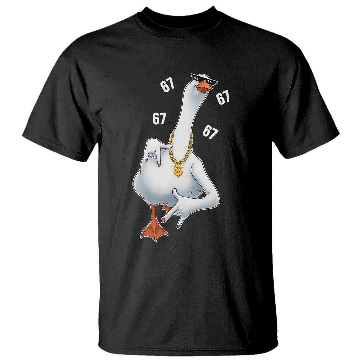 Funny 67 Cool Silly Goose Hip Hop Gangster T Shirt - Wonder Print Shop