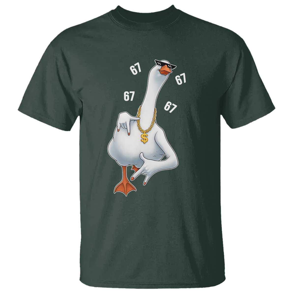 Funny 67 Cool Silly Goose Hip Hop Gangster T Shirt - Wonder Print Shop