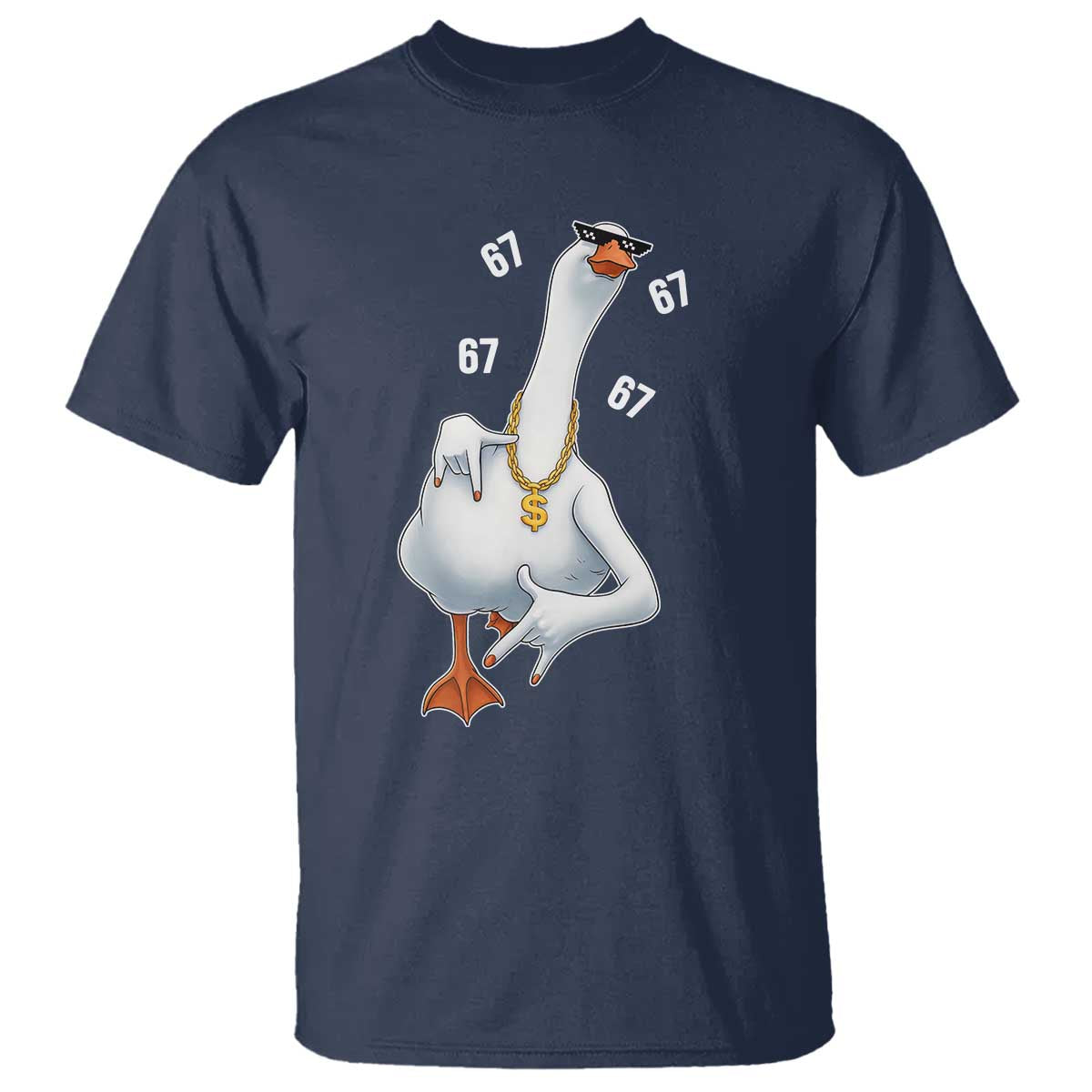 Funny 67 Cool Silly Goose Hip Hop Gangster T Shirt - Wonder Print Shop