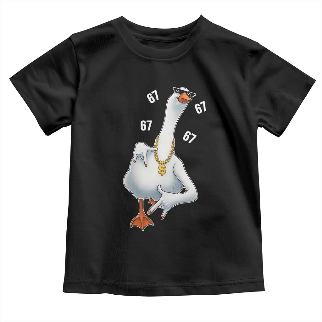 Funny 67 Cool Silly Goose Hip Hop Gangster Toddler T Shirt - Wonder Print Shop
