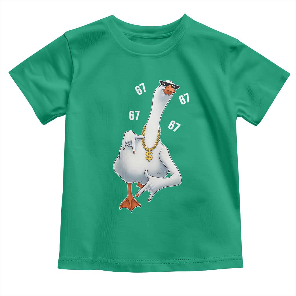 Funny 67 Cool Silly Goose Hip Hop Gangster Toddler T Shirt - Wonder Print Shop