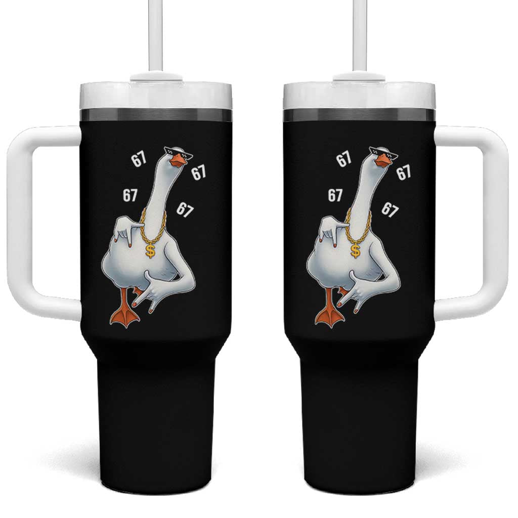 Funny 67 Cool Silly Goose Hip Hop Gangster Tumbler With Handle - Wonder Print Shop