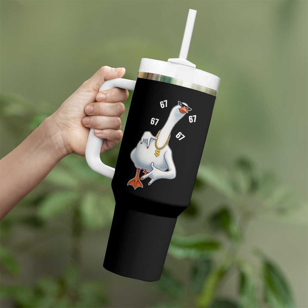 Funny 67 Cool Silly Goose Hip Hop Gangster Tumbler With Handle - Wonder Print Shop