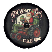 Funny Christmas Farmer Spare Tire Cover Oh What Fun It Is To Ride Santa Farm Tractor - Wonder Print Shop